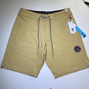 NEW Vissla - Gold Color Printed Board Shorts  sz30